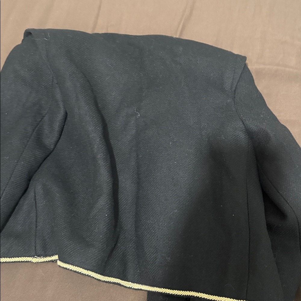 Zara Black Jacket with Gold Trim - Picture 8 of 9